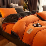 PlushHaven Velvet Fleece Duvet Cover Set - Cozy Warmth for Cold Nights