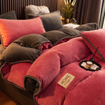 PlushHaven Velvet Fleece Duvet Cover Set - Cozy Warmth for Cold Nights
