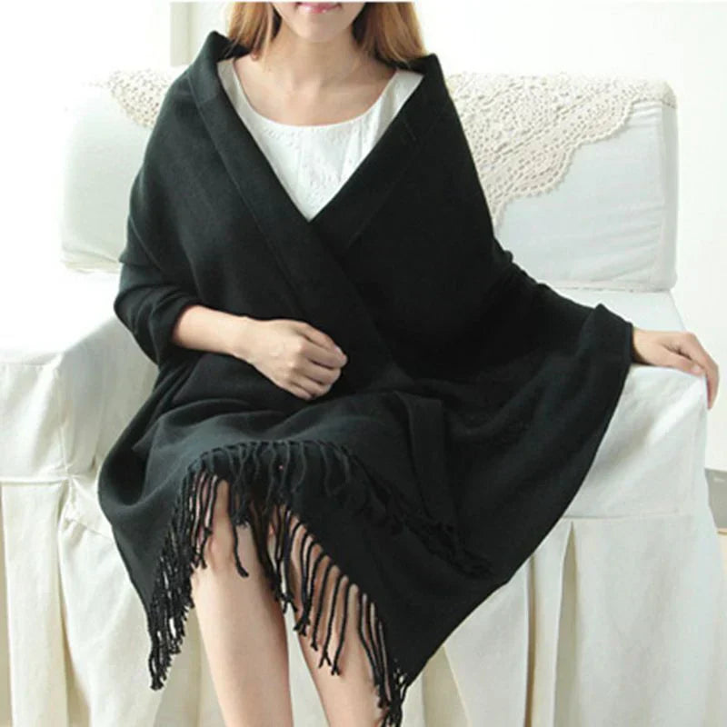 Marlowe Cashmere Scarf - Soft Warm Check Pattern Wrap