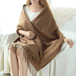 Marlowe Cashmere Scarf - Soft Warm Check Pattern Wrap