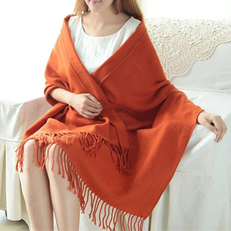 Marlowe Cashmere Scarf - Soft Warm Check Pattern Wrap