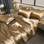 SilkSerenity Satin Duvet Cover - Soft Glossy Bedding