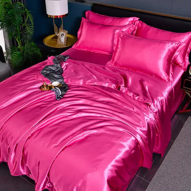 SilkSerenity Satin Duvet Cover - Soft Glossy Bedding