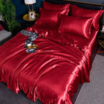 SilkSerenity Satin Duvet Cover - Soft Glossy Bedding