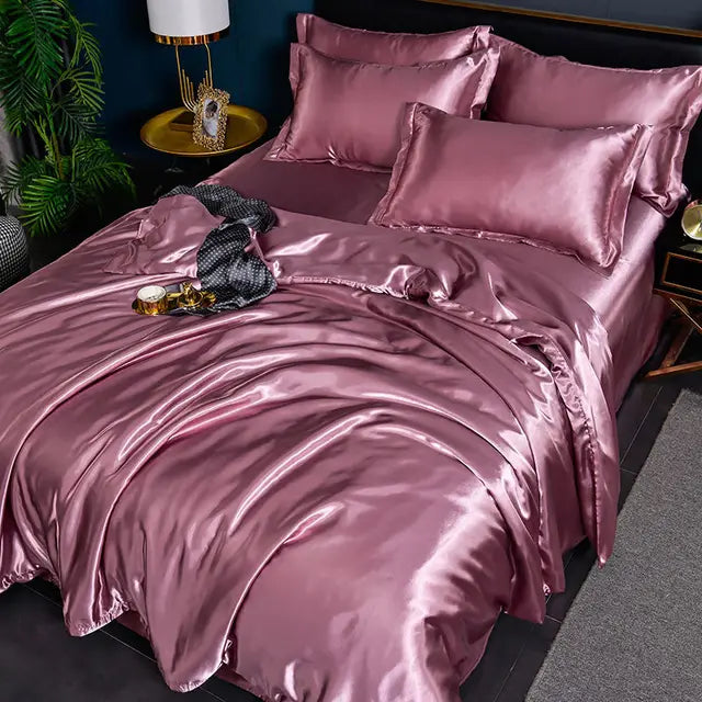 SilkSerenity Satin Duvet Cover - Soft Glossy Bedding