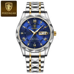 Men's Water-Resistant Watch with Luminous Hands - Easy-Read Timepiece