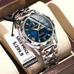Men's Water-Resistant Watch with Luminous Hands - Easy-Read Timepiece