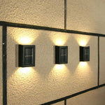 Solar Glow Wireless LED Wall Lamps - Solar-Powered Outdoor Lighting