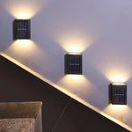 Solar Glow Wireless LED Wall Lamps - Solar-Powered Outdoor Lighting