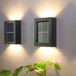 Solar Glow Wireless LED Wall Lamps - Solar-Powered Outdoor Lighting