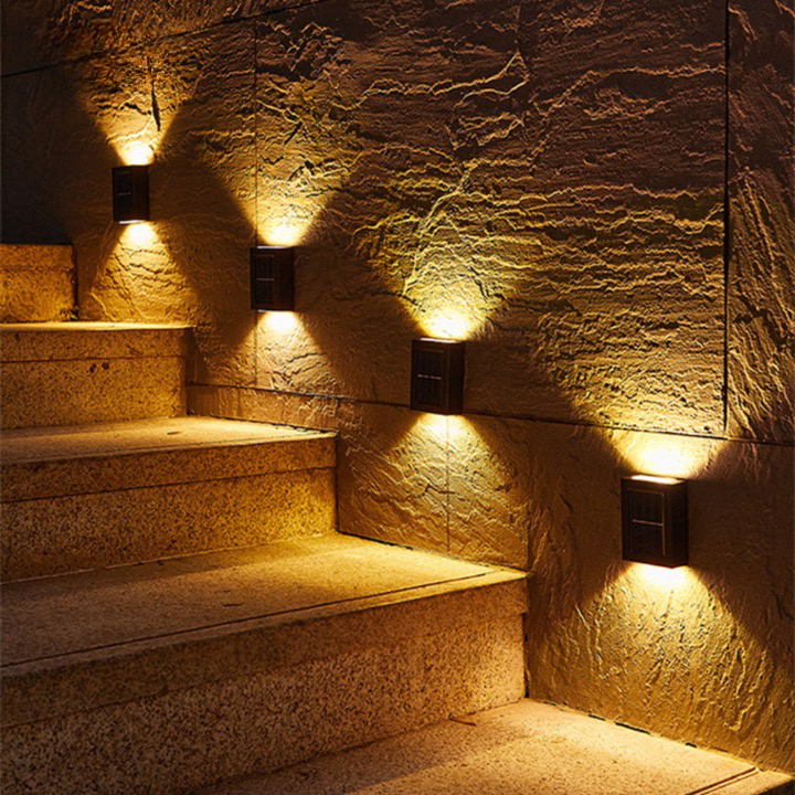 Solar Glow Wireless LED Wall Lamps - Solar-Powered Outdoor Lighting