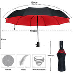 Windproof Umbrella - Storm-Ready, Easy One-Hand Operation
