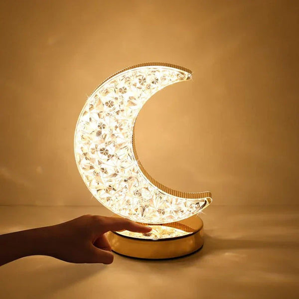 Celestia Crystal Lamp - Dimmable Moon and Star Night Light