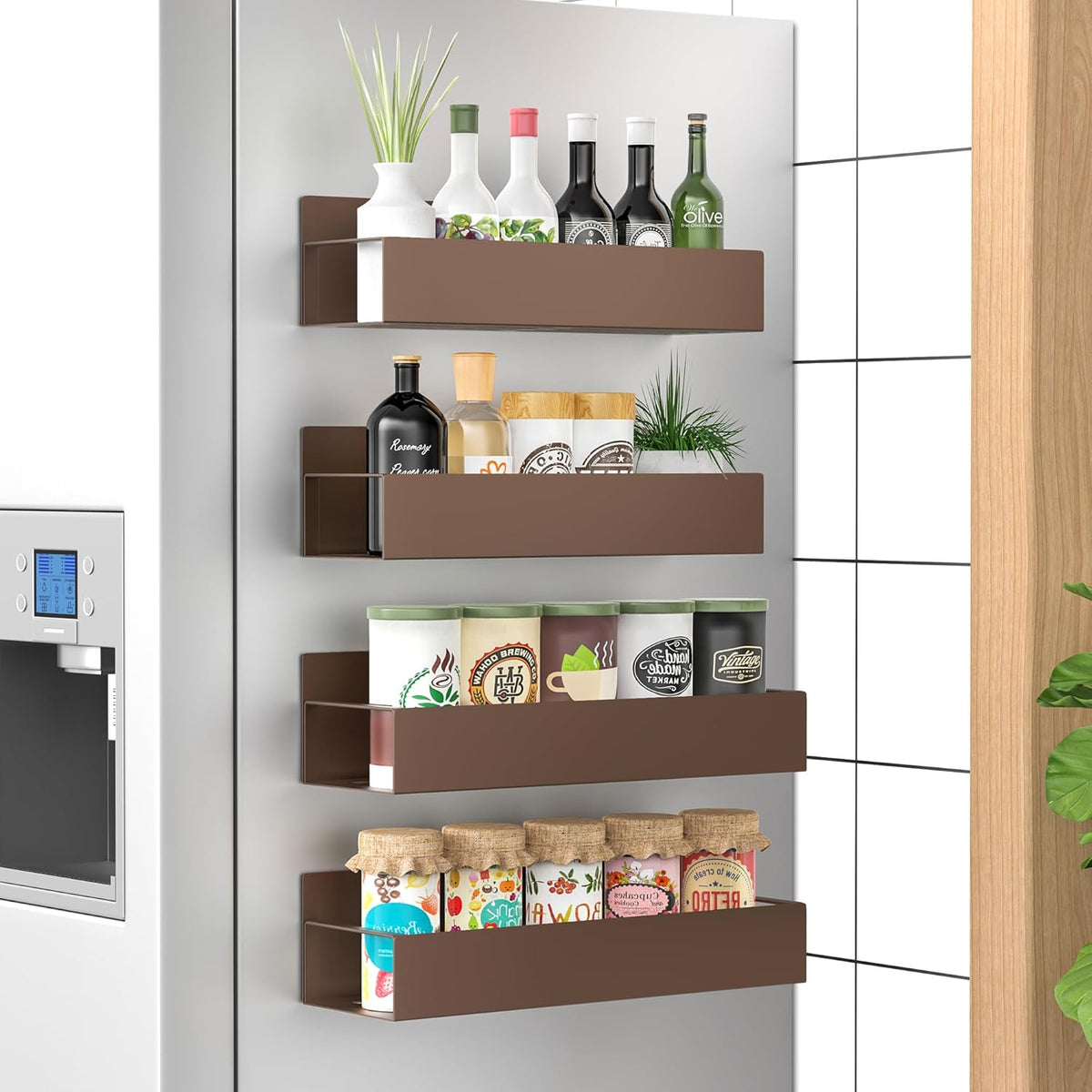 SpiceGrip Magnetic Spice Rack Set - Space-Saving Kitchen Organizer