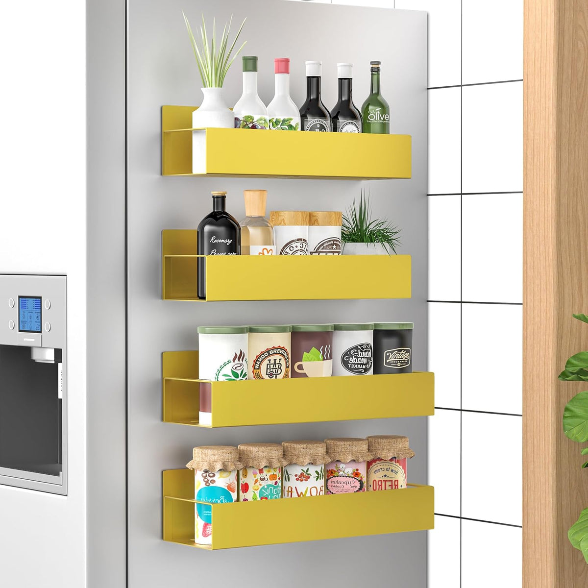 SpiceGrip Magnetic Spice Rack Set - Space-Saving Kitchen Organizer