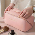 Luxury Makeup Organizer Bag - Zippered Travel Toiletry Case