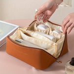 Luxury Makeup Organizer Bag - Zippered Travel Toiletry Case