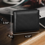 StitchCraft Bifold Leather Wallet - RFID Blocking Protection
