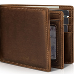 StitchCraft Bifold Leather Wallet - RFID Blocking Protection