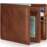 StitchCraft Bifold Leather Wallet - RFID Blocking Protection