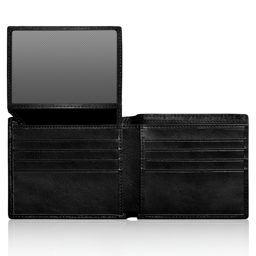 EliteFold Men's Bifold Leather Wallet - RFID Blocking Design
