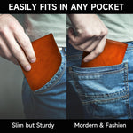 EliteFold Men's Bifold Leather Wallet - RFID Blocking Design
