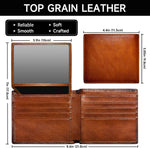 EliteFold Men's Bifold Leather Wallet - RFID Blocking Design