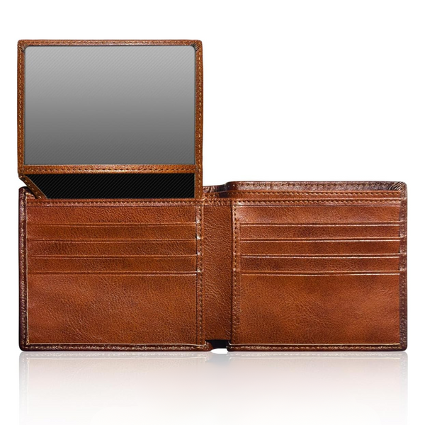 EliteFold Men's Bifold Leather Wallet - RFID Blocking Design