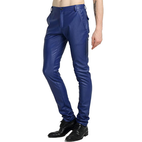 Victor Biker Trousers - Men's Tapered Faux Leather Pants