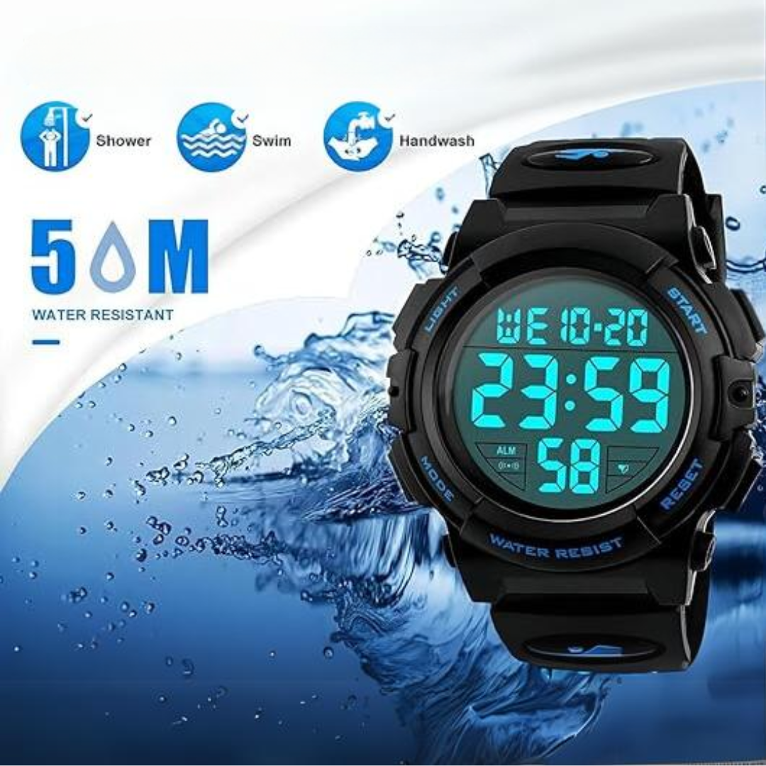 Martin Men's Digital Sports Watch - Waterproof LED Display