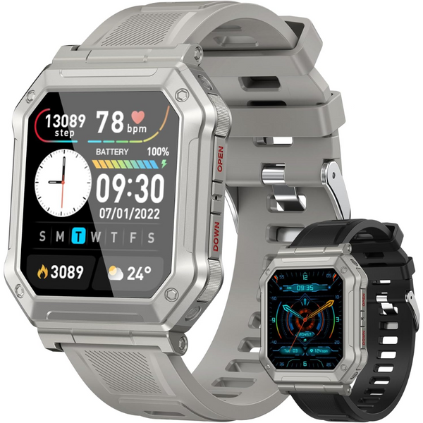 Wayne Military Smartwatch for Men - Fitness Tracker with Calls