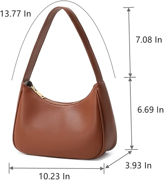 Sabrina Mini Hobo Bag - Compact Zip-Close Everyday Bag