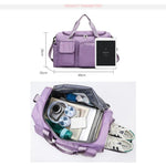 Multi-Pocket Travel Gym Duffle Bag - Organized Storage with Shoe Compartment