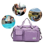 Multi-Pocket Travel Gym Duffle Bag - Organized Storage with Shoe Compartment