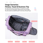 Multi-Pocket Travel Gym Duffle Bag - Organized Storage with Shoe Compartment