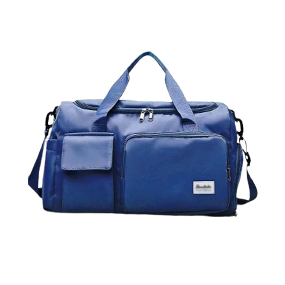 Multi-Pocket Travel Gym Duffle Bag - Organized Storage with Shoe Compartment