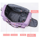 Multi-Pocket Travel Gym Duffle Bag - Organized Storage with Shoe Compartment
