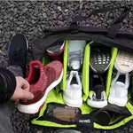 Sneaker and Gear Travel Bag - Water-Resistant Multi-Compartment Duffel