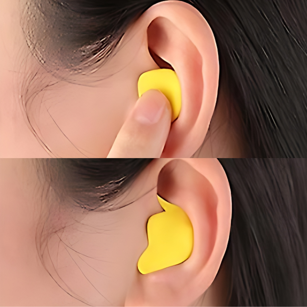 Silent Comfort Moldable Earplugs - Waterproof Noise-Dampening Fit