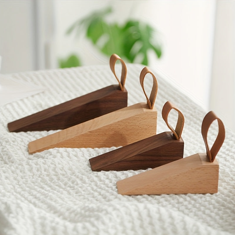 NordGrip Solid Wood Door Stop - Scandinavian Non-Slip Wedge