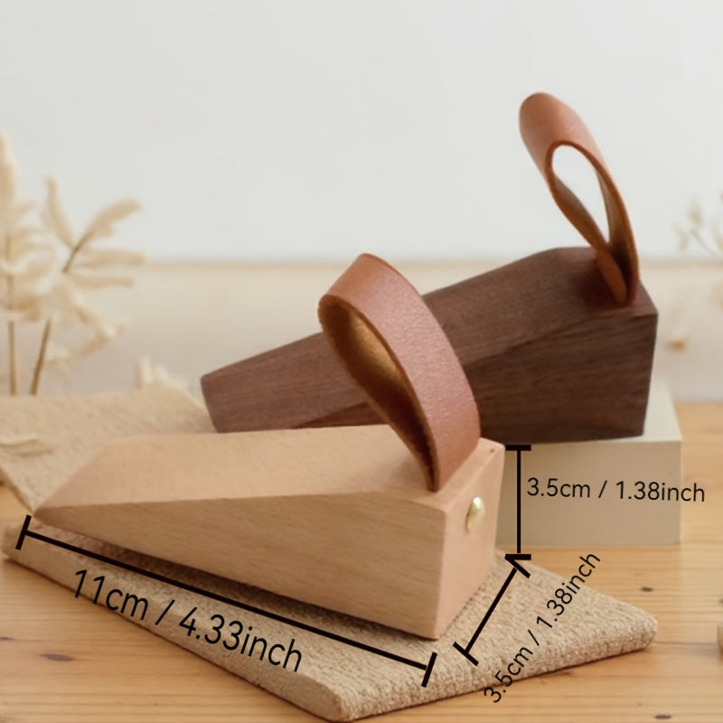 NordGrip Solid Wood Door Stop - Scandinavian Non-Slip Wedge