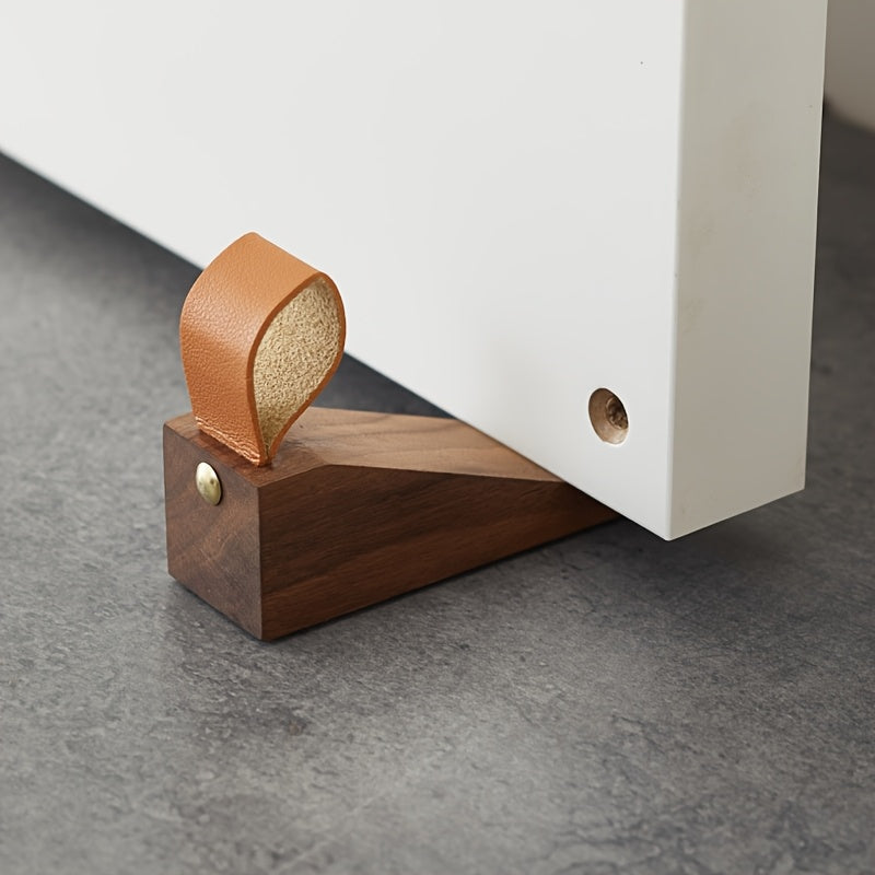 NordGrip Solid Wood Door Stop - Scandinavian Non-Slip Wedge