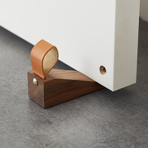 NordGrip Solid Wood Door Stop - Scandinavian Non-Slip Wedge