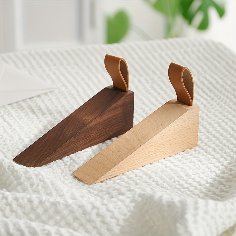 NordGrip Solid Wood Door Stop - Scandinavian Non-Slip Wedge