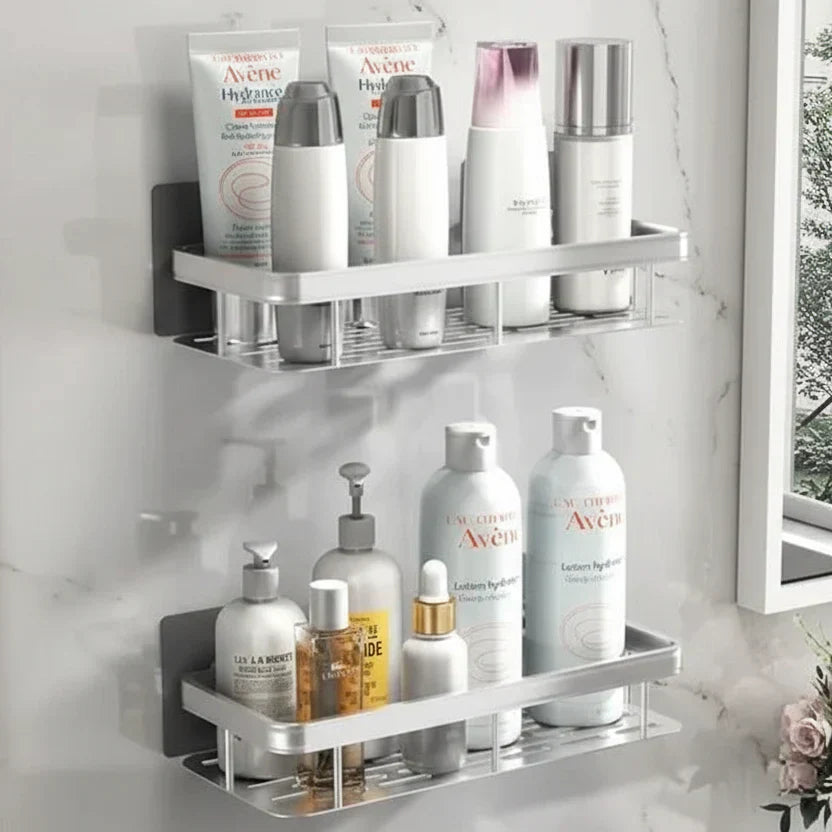 NordicShelf Adhesive Bathroom Shelf - Drill-Free Storage