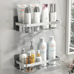 NordicShelf Adhesive Bathroom Shelf - Drill-Free Storage