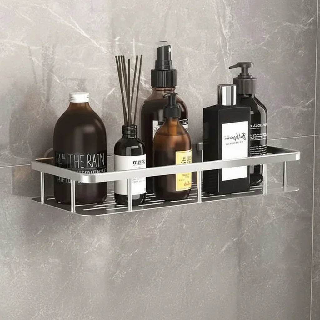 NordicShelf Adhesive Bathroom Shelf - Drill-Free Storage
