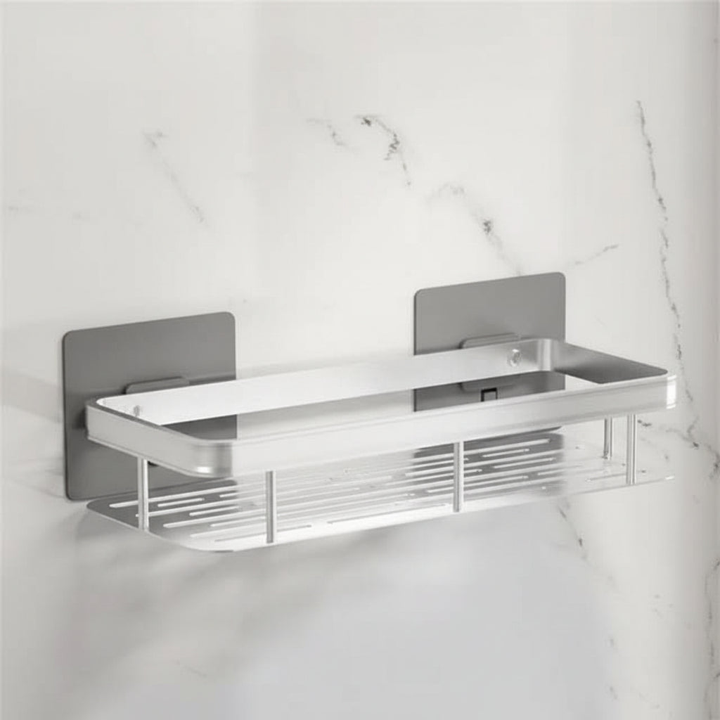 NordicShelf Adhesive Bathroom Shelf - Drill-Free Storage