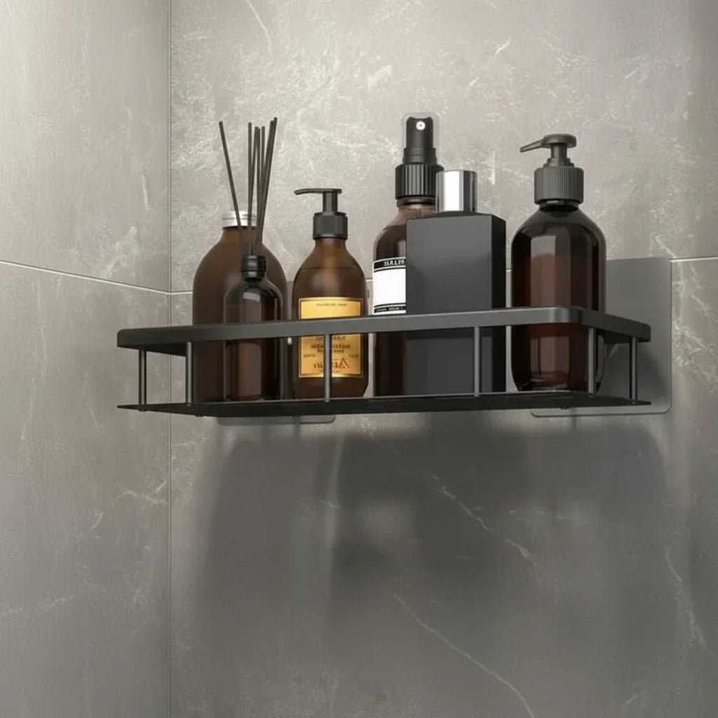 NordicShelf Adhesive Bathroom Shelf - Drill-Free Storage