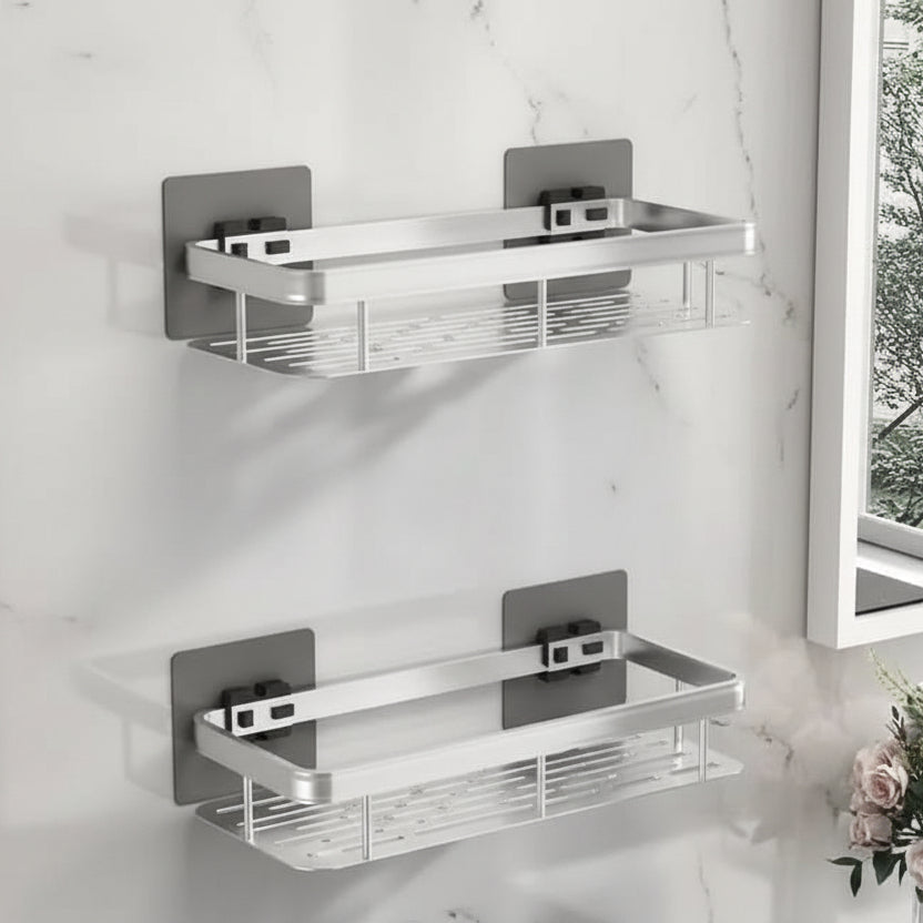 NordicShelf Adhesive Bathroom Shelf - Drill-Free Storage